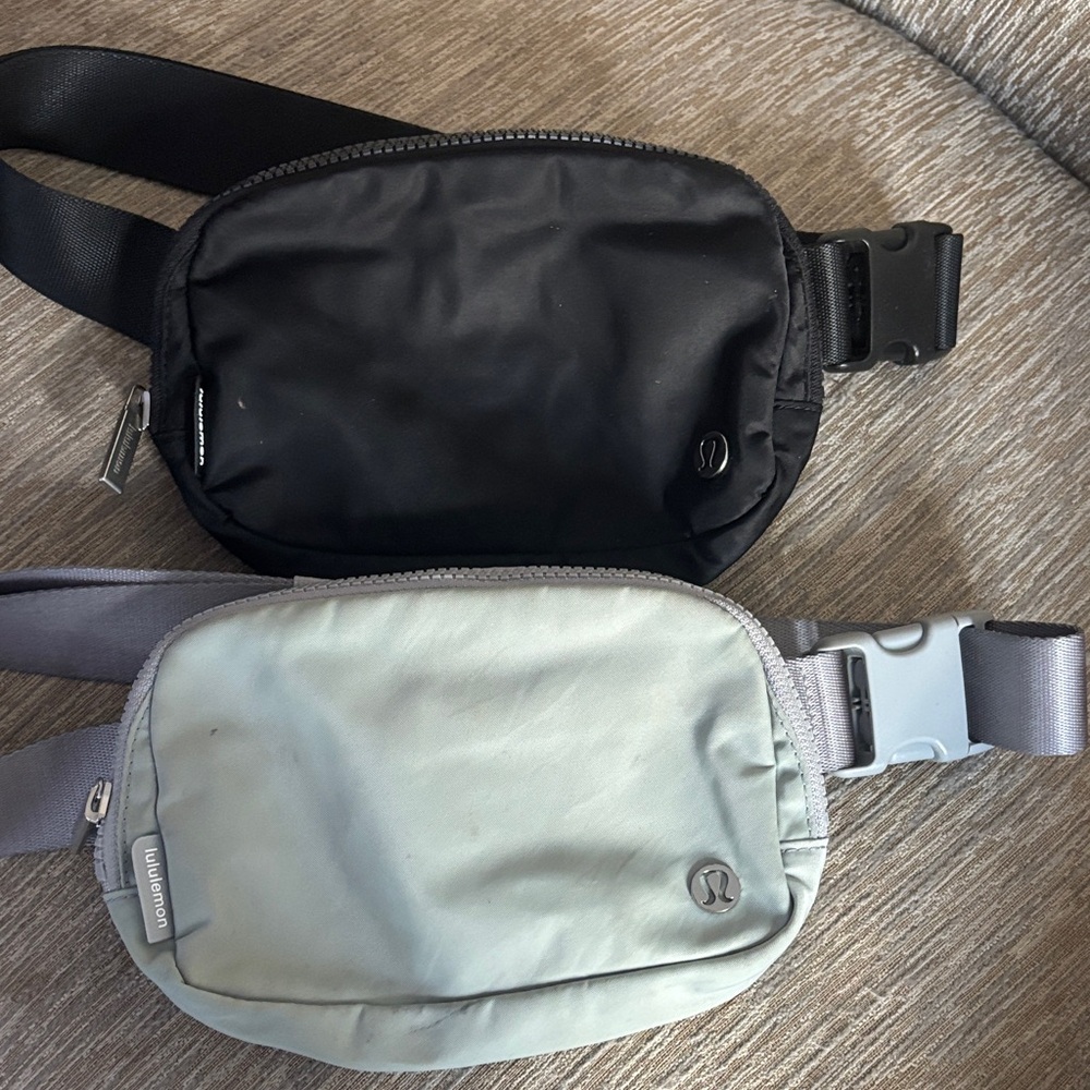 lululemon athletica Black and Gray Belt Bags